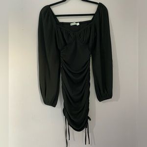 Black mini dress with sleeves